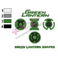 Green Lantern Shapes Embroidery Design